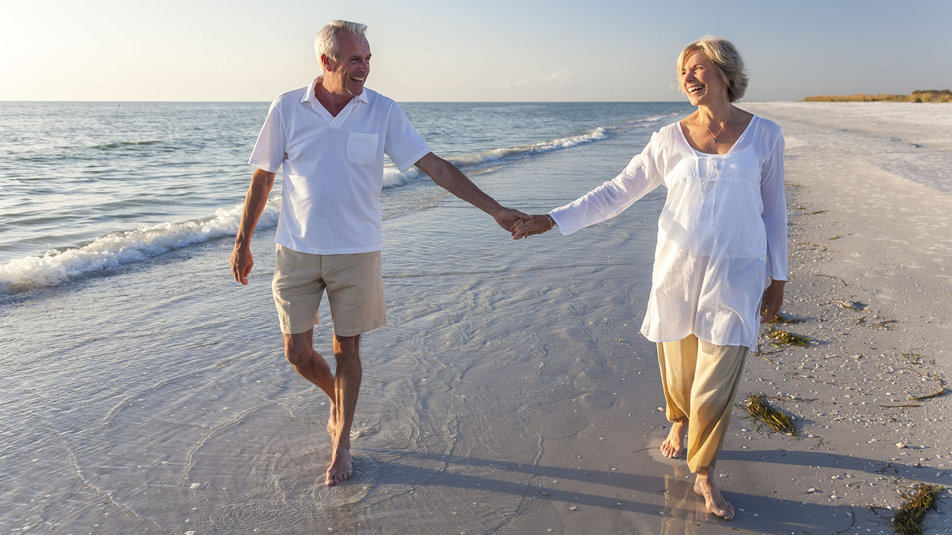 older couple on beach